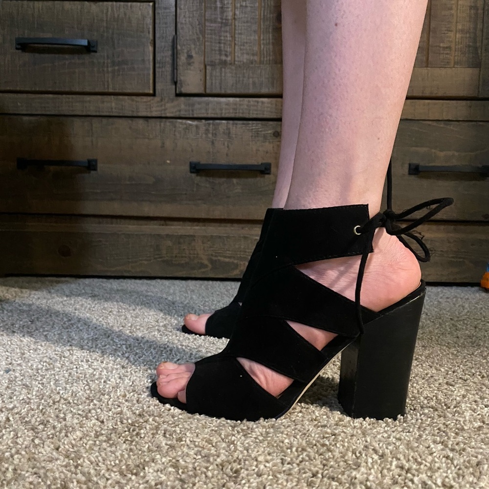 Call It Spring Tie Block Heels